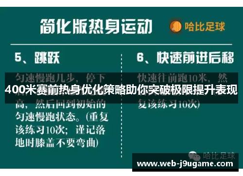 400米赛前热身优化策略助你突破极限提升表现